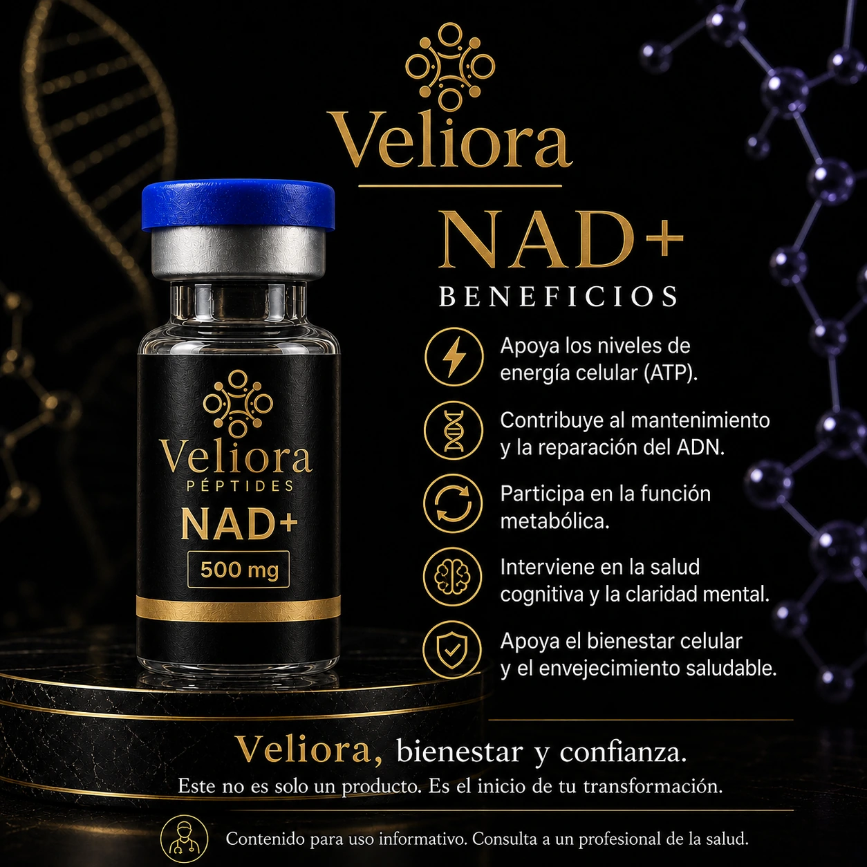 NAD+ · presentación Veliora